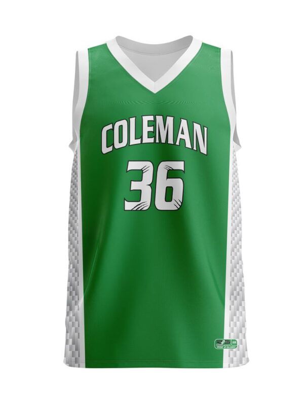 Reversible Basketball Jersey - Varsity Pattern green front