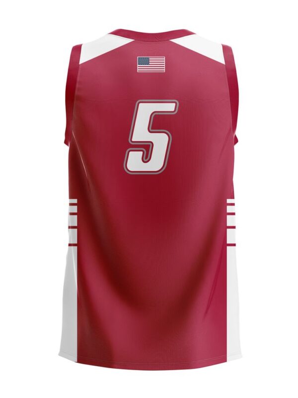Reversible Basketball Jersey - Varsity Pattern red back