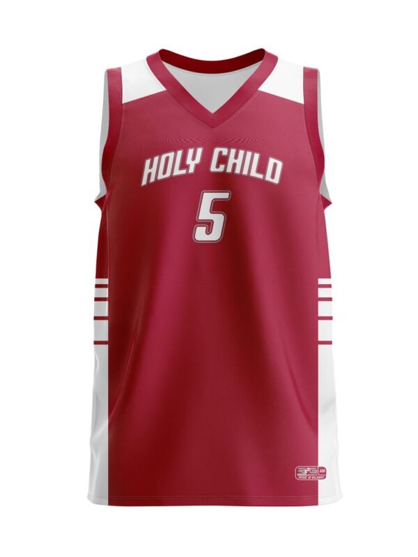 Reversible Basketball Jersey - Varsity Pattern red front