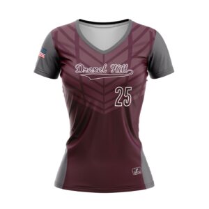 Fastpitch Short Sleeve Pullover V-Neck jersey front