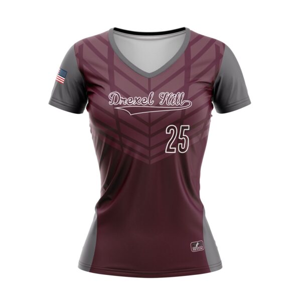 Fastpitch Short Sleeve Pullover V-Neck jersey front