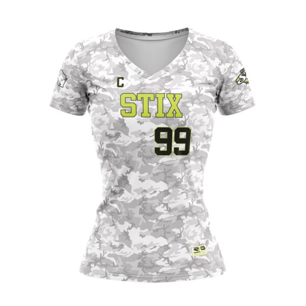 Fastpitch Short Sleeve Pullover V-Neck jersey- Front