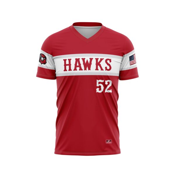 Full Dye Sub Baseball/Softball Short Sleeve Pullover Jersey-front