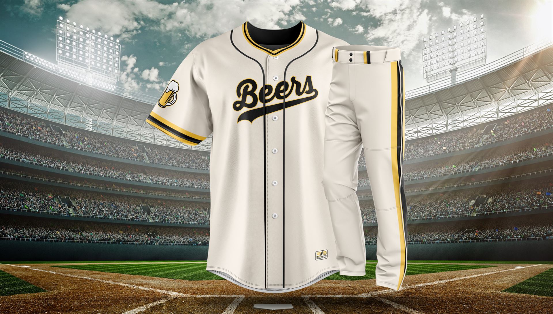 V Neck Breathable Sublimation Print Casual Baseball Uniforms