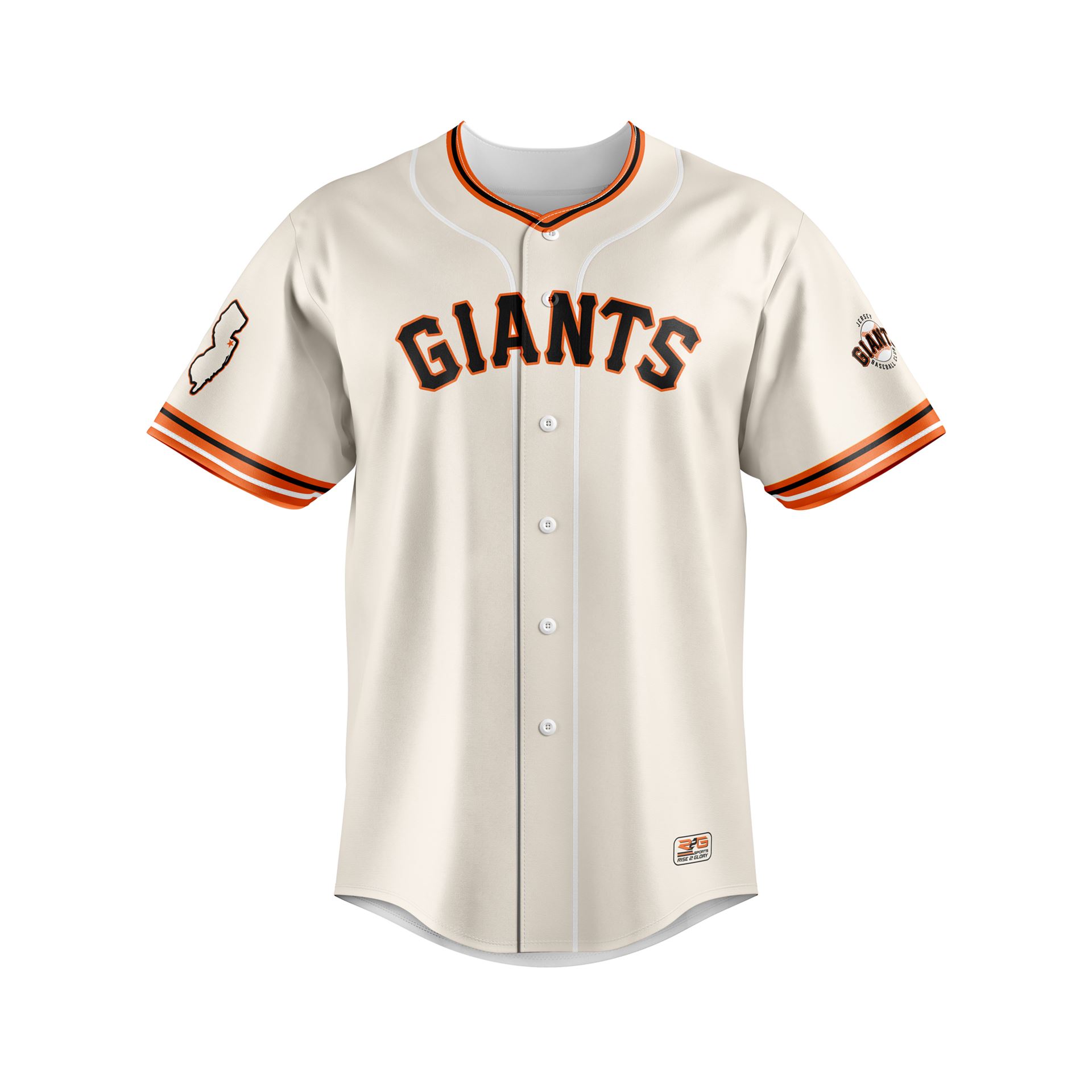 Baseball/Softball Faux Full Button Short Sleeve Jersey