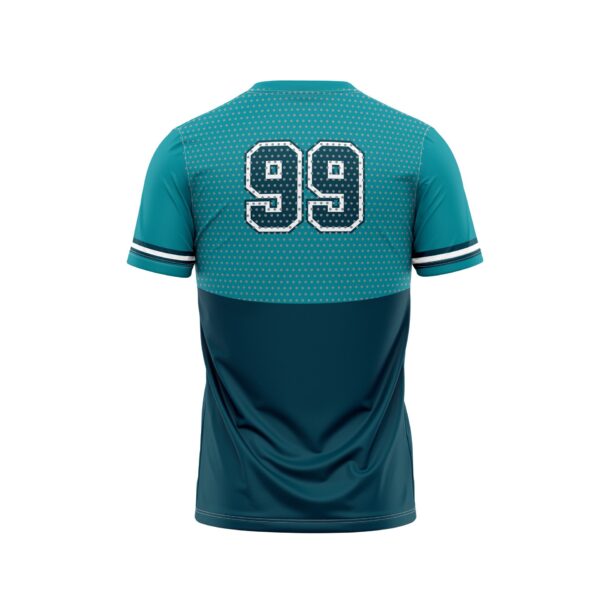 Full Dye Sub Baseball/Softball V-Neck Pullover Jersey - back