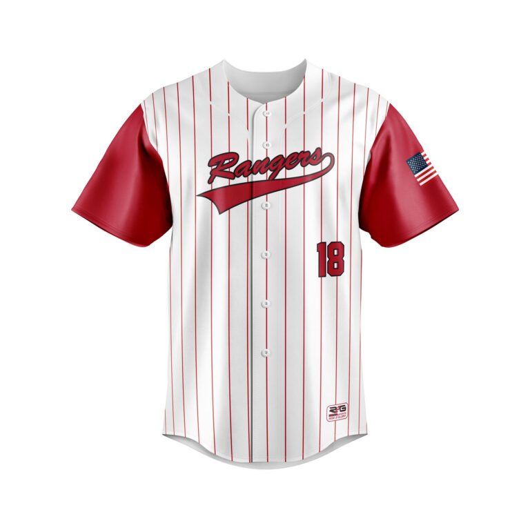 Full Dye Sub Fastpitch Full Button Short Sleeve Jersey