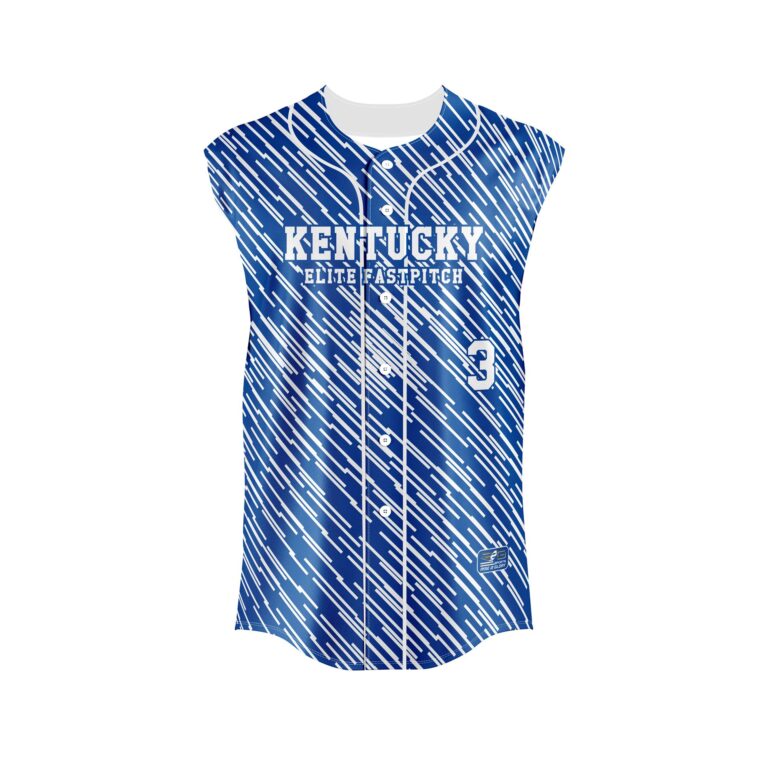 Full Dye Sub Fastpitch Full Button Short Sleeve Jersey