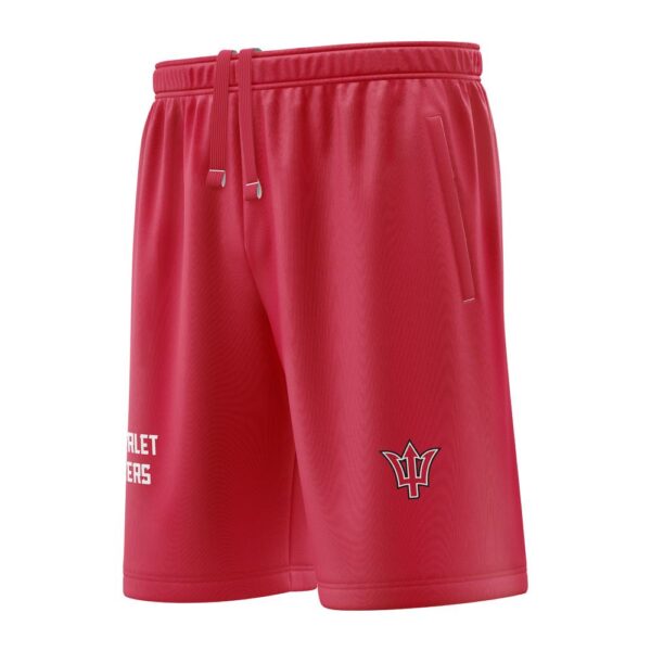 Full Dye Sub Fastpitch Shorts with pockets. Left view