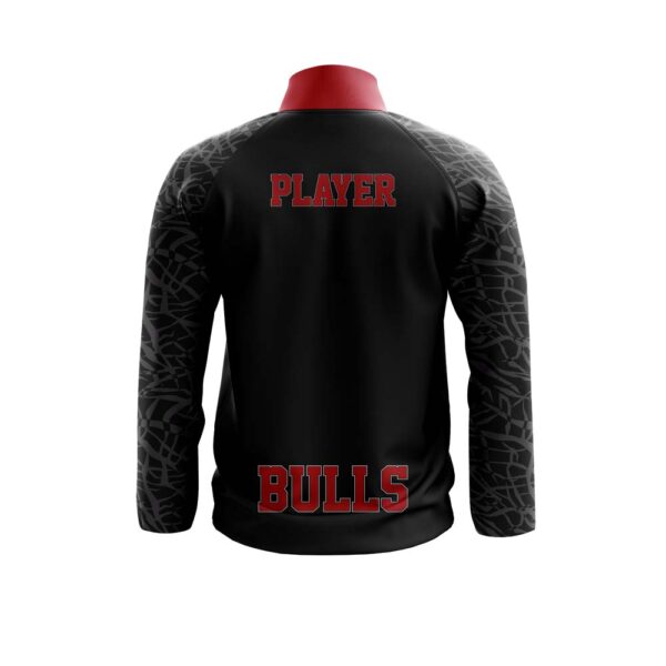 Full Dye Sub Full Zipper Woven Microfiber Warmup Jacket - Long Sleeve back