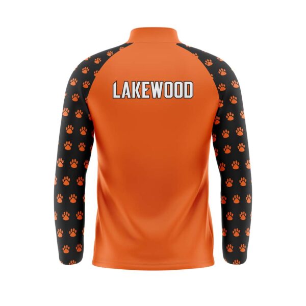 Full Dye Sub Quarter Zip Pullover Warmup Jacket back