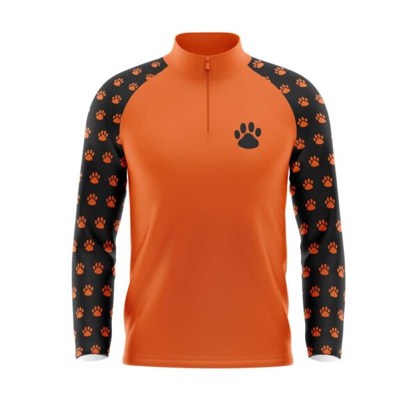 Full Dye Sub Quarter Zip Pullover Warmup Jacket front