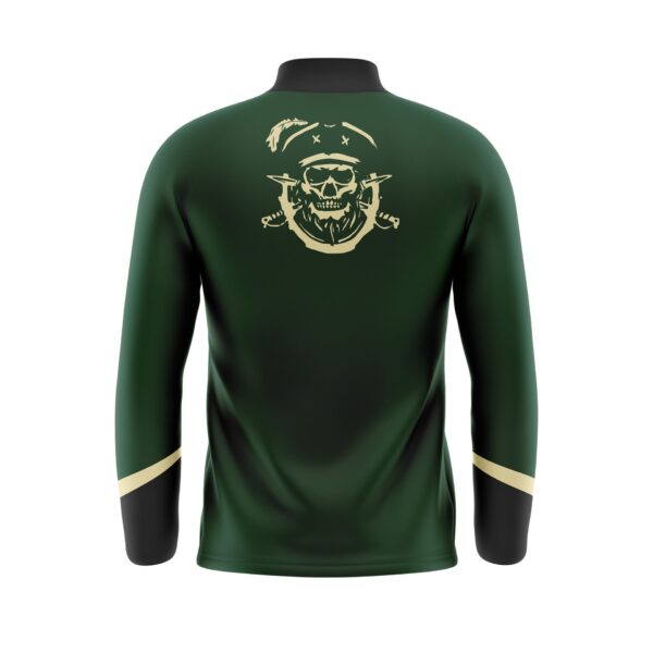 Full Dye Sub Quarter Zip Pullover Woven Microfiber Warmup Jacket- back