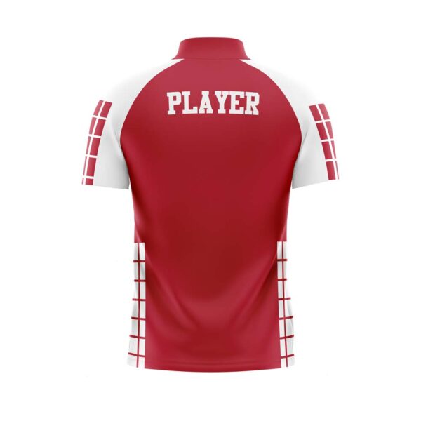 Full Dye Sub Quarter Zip Pullover Woven Microfiber Warmup Jacket -back