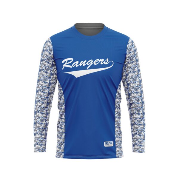 Full Dye Sub Workout Shirts - Long Sleeves front