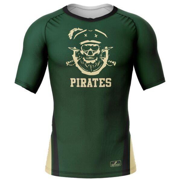 Pirates Full Dye Sub Compression Shirt - Short Sleeves front
