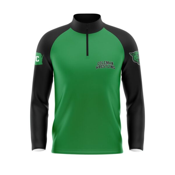 Quarter Zip Pullover Warmup Jacket front