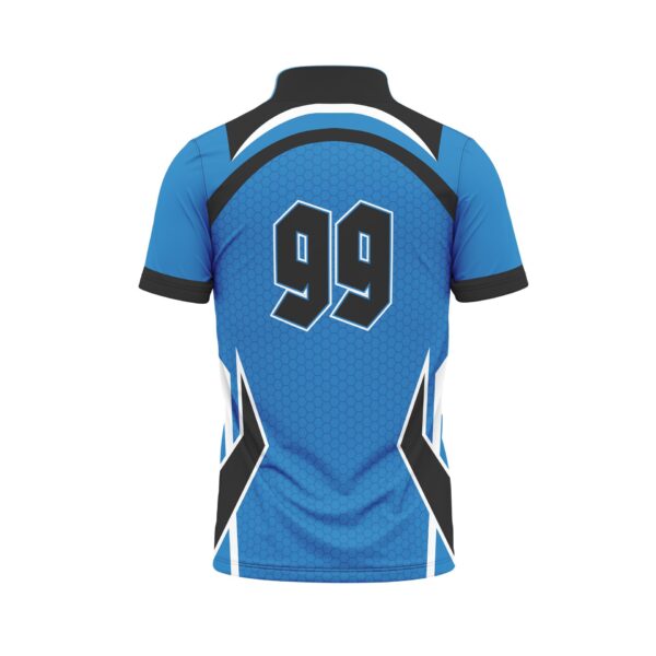 Full Dye Sub Quarter Zip Pullover Woven Microfiber Warmup Jacket - Short Sleeve back