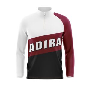 Quarter Zip Pullover Woven Microfiber Warmup Jacket - front