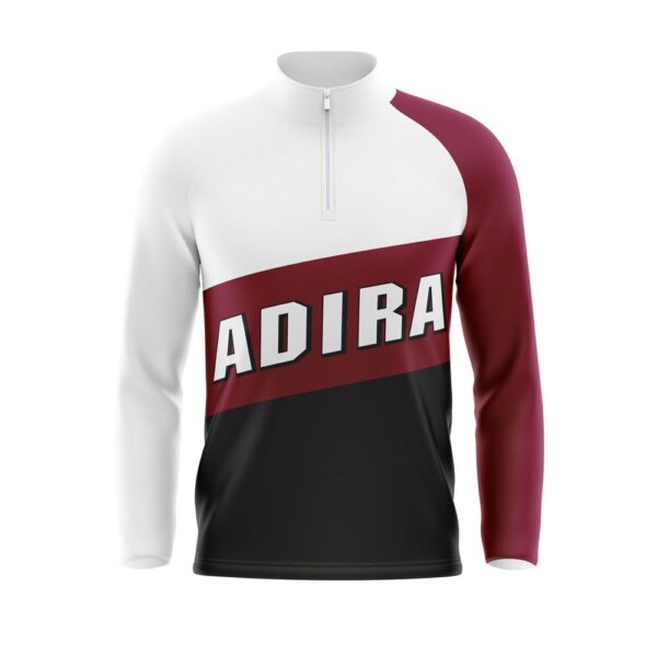 Quarter Zip Pullover Woven Microfiber Warmup Jacket - front