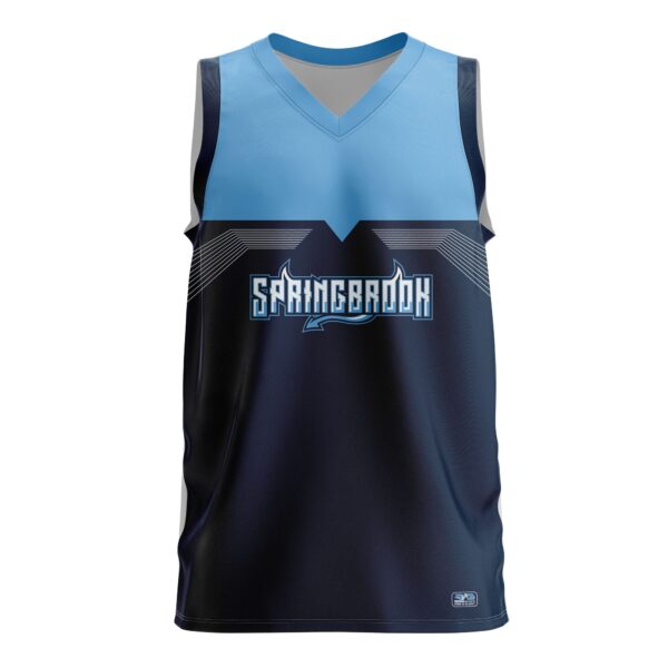 Sleeveless Racerback Pullover Jersey - Varsity Pattern front