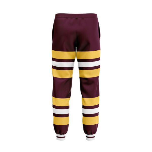 Sublimated Warmups Pants - Polyester Brushed Fleece front back