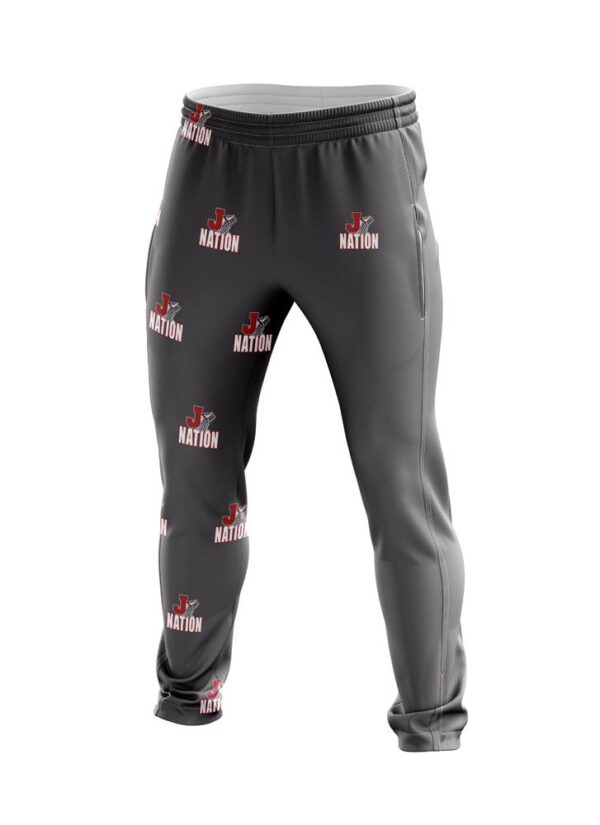 Sublimated Woven Microfiber Jogger Pattern Warmups front