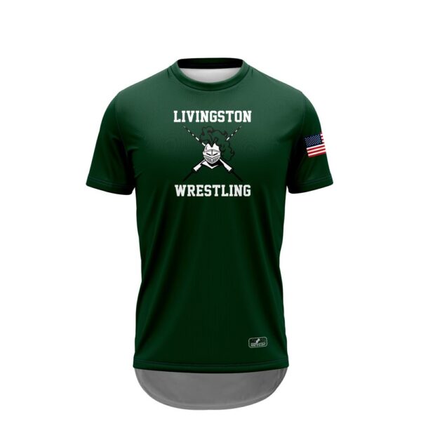 Wrestling Raglan Sleeve Compression Shirt. front