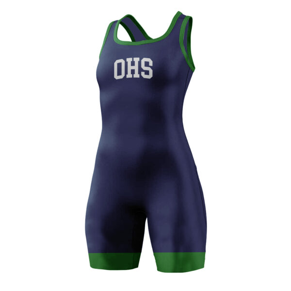 Wrestling Singlet - Pro Fit Pattern Blue Front