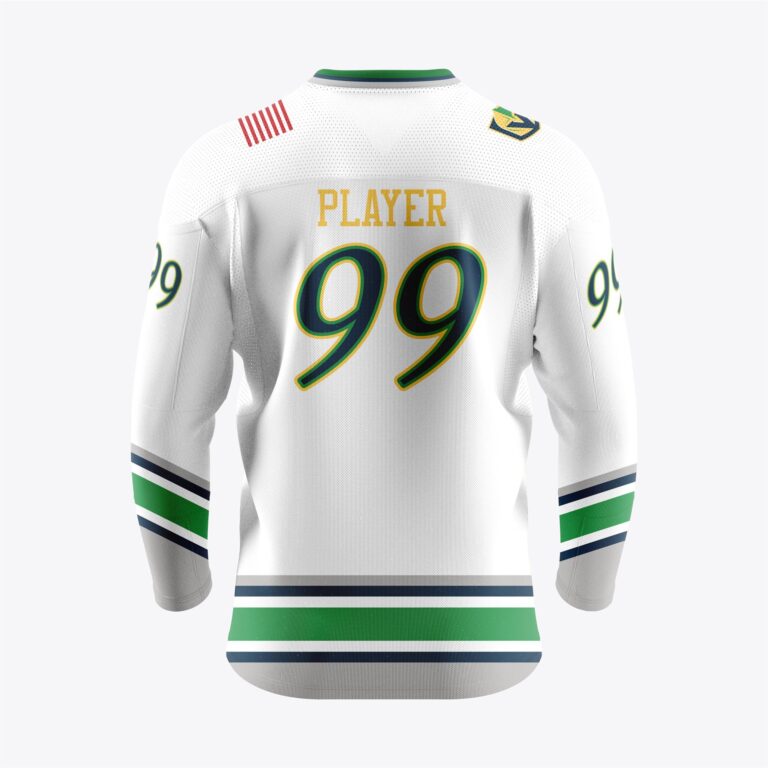 Pro-Line Lace Front Pattern Hockey Jersey - Double Layer Drop Shoulder Yoke back