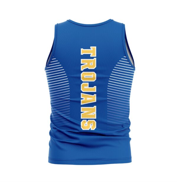 Varsity Pattern - Track/XC Jersey - Sleeveless - Standard Back - Round neck back. BACK