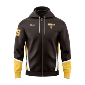Full Dye Sub Full Zipper Front Hooded Jacket - Long Sleeve front
