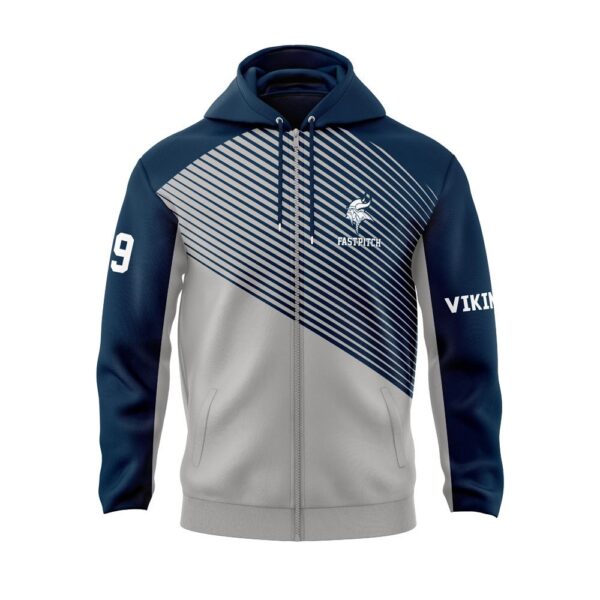 Full Dye Sub Full Zipper Front Hooded Jacket front