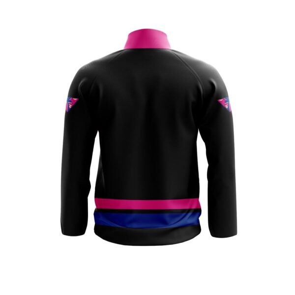 Full Dye Sub Full Zipper Woven Microfiber Warmup Jacket - Long Sleeve - Adult/Youth back