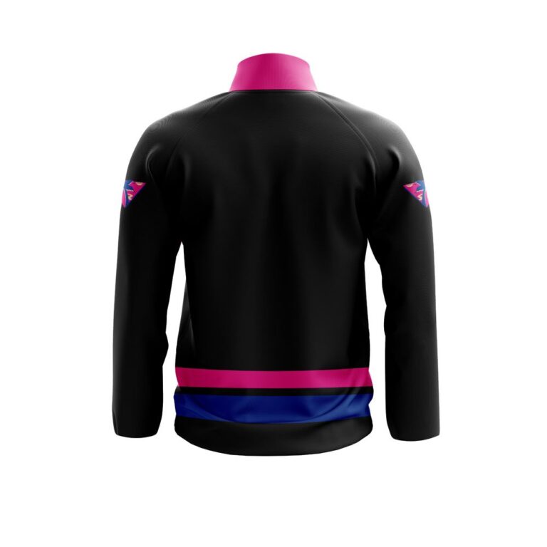 Full Dye Sub Full Zipper Woven Microfiber Warmup Jacket - Long Sleeve - Adult/Youth back