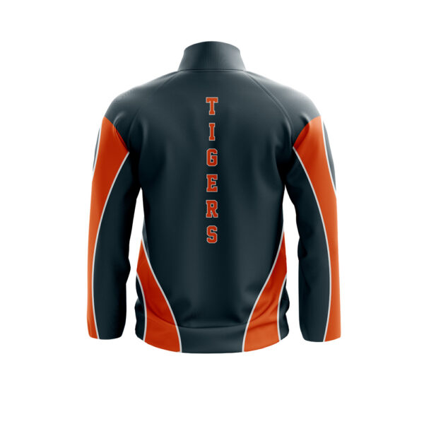 Full Dye Sub Full Zipper Woven Microfiber Warmup Jacket - back