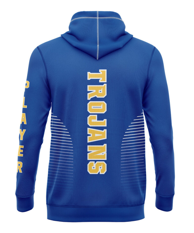 Full Dye Sub-Pullover Hooded Jersey - Varsity Pattern - Long Sleeve back