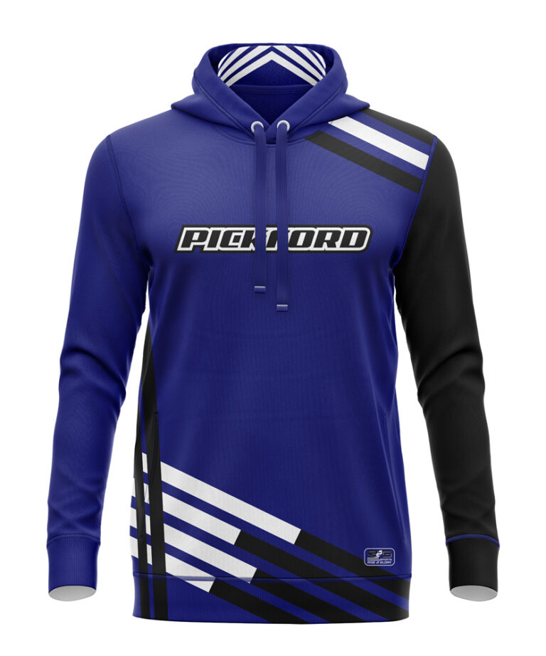 Full Dye Sub Pullover Hooded Jersey - Varsity Pattern - Long Sleeve front