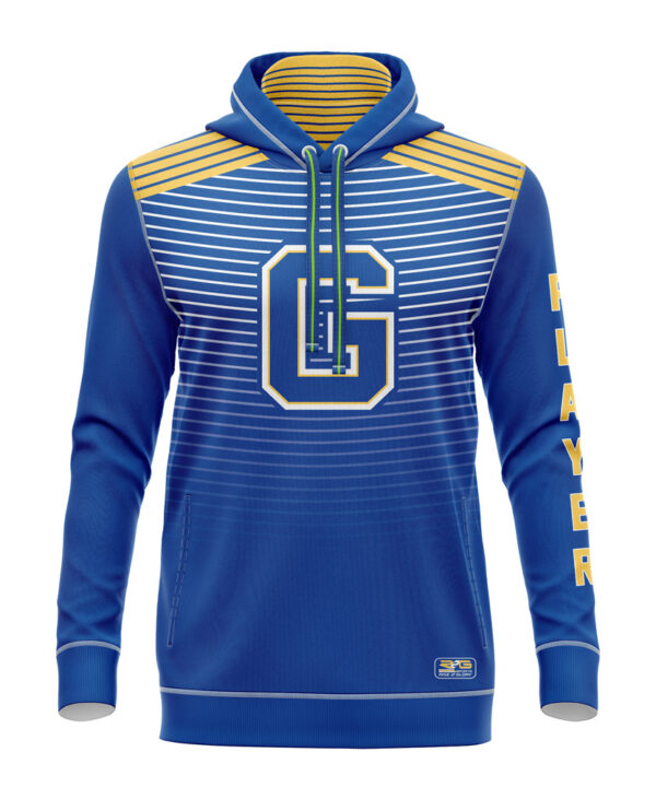 Full Dye Sub Pullover Hooded Jersey - Varsity Pattern - Long Sleeve front