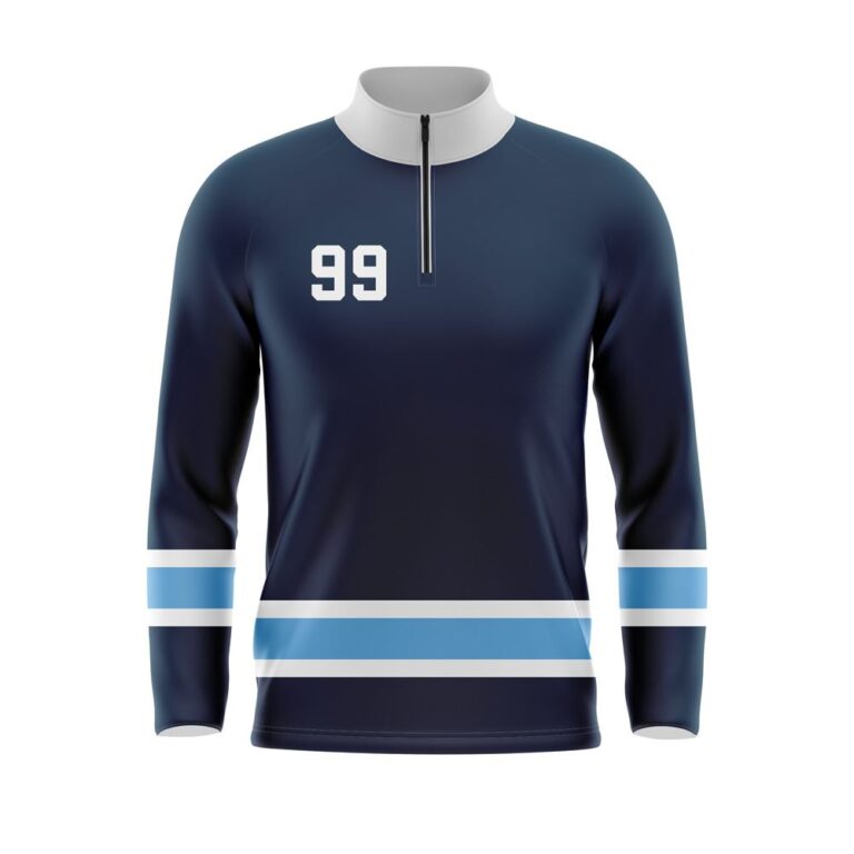 Full Dye Sub Quarter Zip Pullover Warmup Jacket front