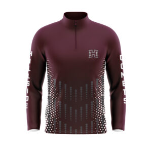 Full Dye Sub Quarter Zip Pullover Warmup Jacket - front