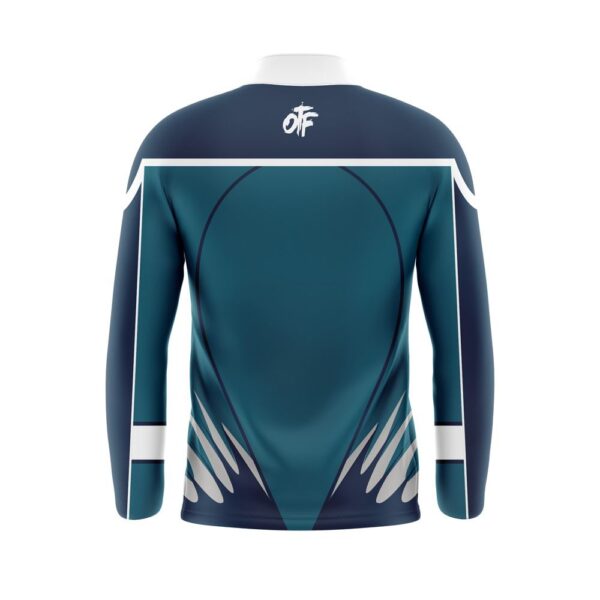 Full Dye Sub Quarter Zip Pullover Woven Microfiber Warmup Jacket - Long Sleeve - Adult/Youth back