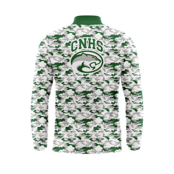 Full Dye Sub Quarter Zip Pullover Woven Microfiber Warmup Jacket - back