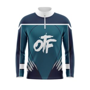 Full Dye Sub Quarter Zip Pullover Woven Microfiber Warmup Jacket - Long Sleeve - Adult/Youth front