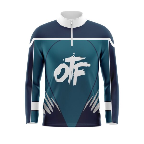 Full Dye Sub Quarter Zip Pullover Woven Microfiber Warmup Jacket - Long Sleeve - Adult/Youth front