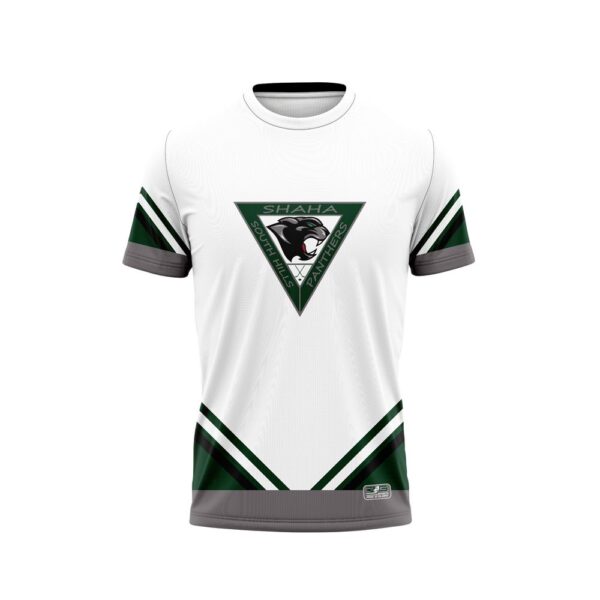 Full Dye Sub Workout Shirts - Varsity Pattern - Short Sleeves front