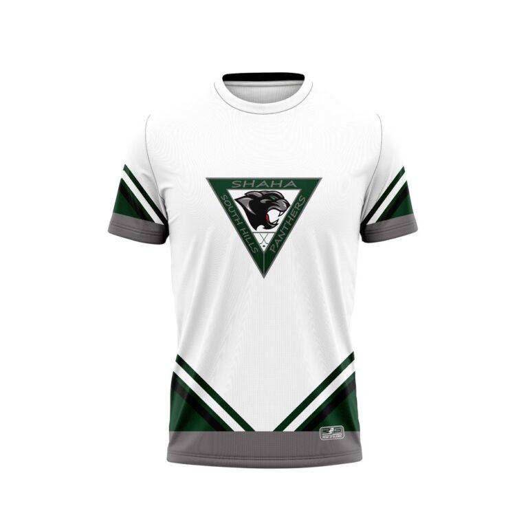 Full Dye Sub Workout Shirts - Varsity Pattern - Short Sleeves front