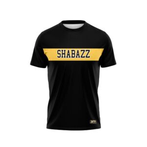 Full Dye Sub Workout Shirts - Varsity Pattern - Short Sleeves front