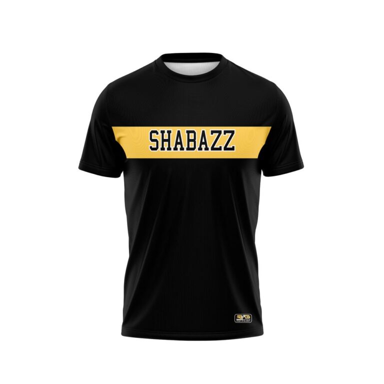 Full Dye Sub Workout Shirts - Varsity Pattern - Short Sleeves front