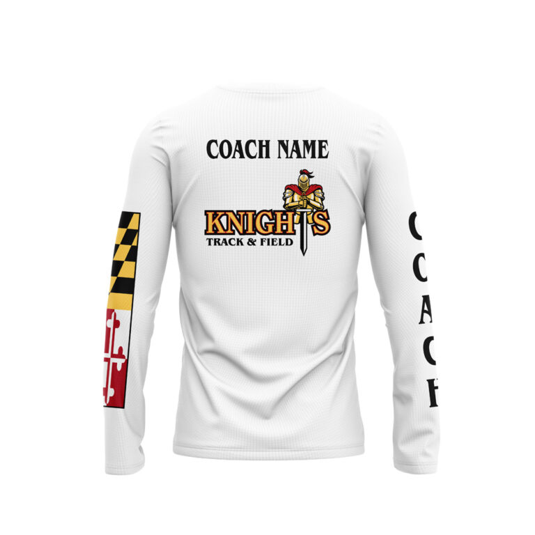 Full Dye Sub Workout Shirts - Varsity Pattern - Long Sleeves back